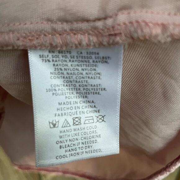 Anthropologie Maeve Scalloped Cutout Velvet Tank Top Adjustable Straps Pink S - Picture 5 of 6